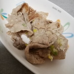 やみつき☆豚こま肉のネギ塩炒め